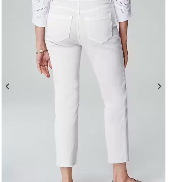 J Jill Fringe Hem White Jeans NWT - Picture 3 of 9